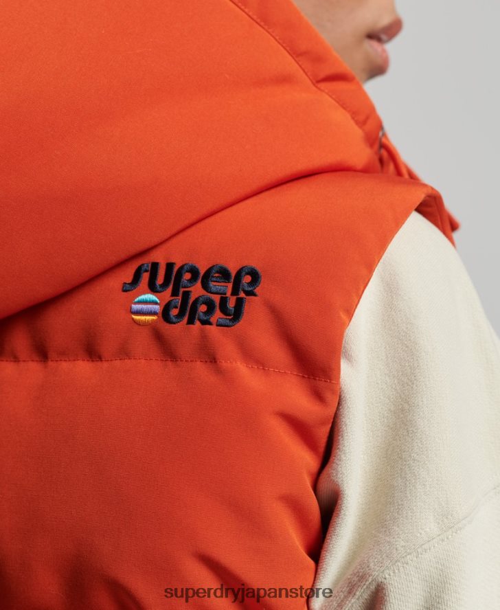 ヴィンテージ フード付き エベレスト ジレ 女性 Superdry 衣類 オレンジ 2J62PZ3621