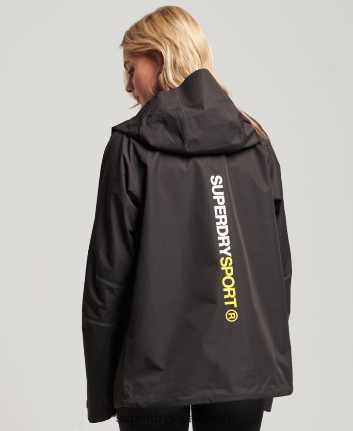 防水ジャケット 女性 Superdry 衣類 黒 2J62PZ3625
