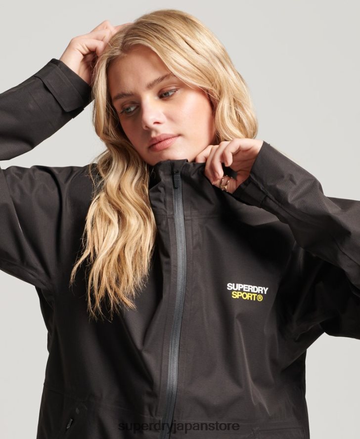 防水ジャケット 女性 Superdry 衣類 黒 2J62PZ3625