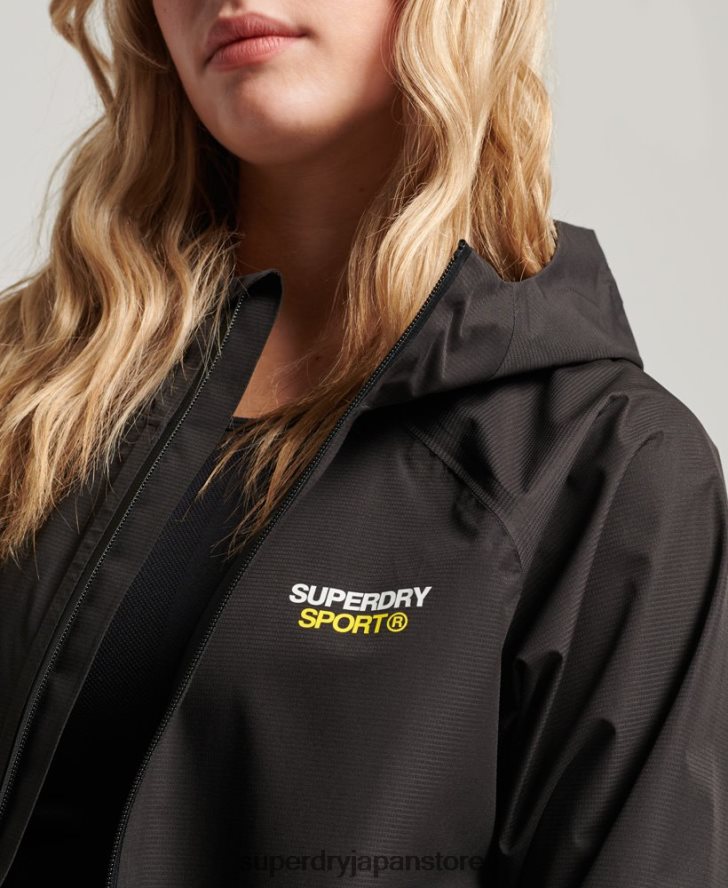 防水ジャケット 女性 Superdry 衣類 黒 2J62PZ3625