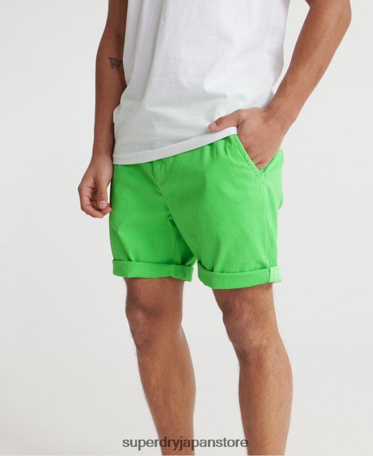 日焼けしたチノショーツ 男性 Superdry 衣類 緑 2J62PZ364
