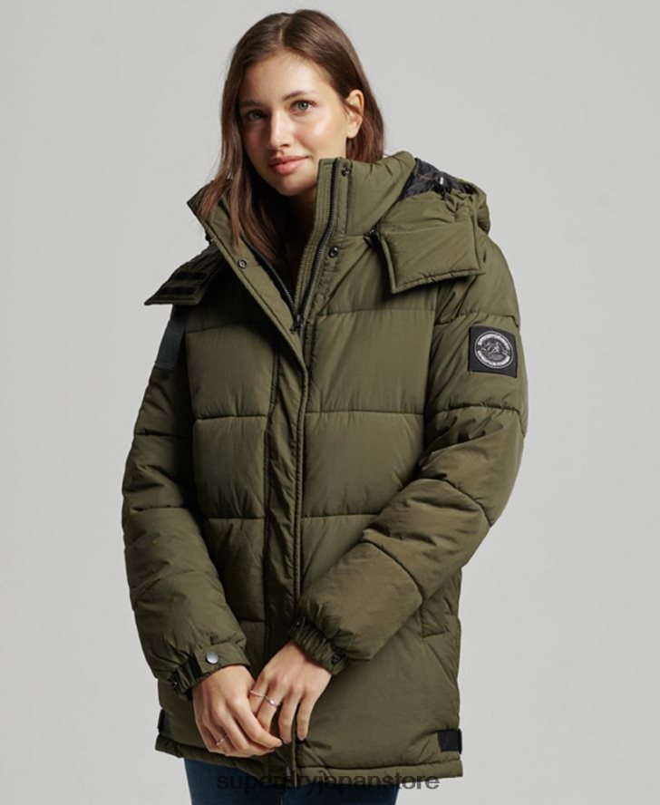 エクスペディション コクーン パデッドコート 女性 Superdry 衣類 カーキ 2J62PZ3644