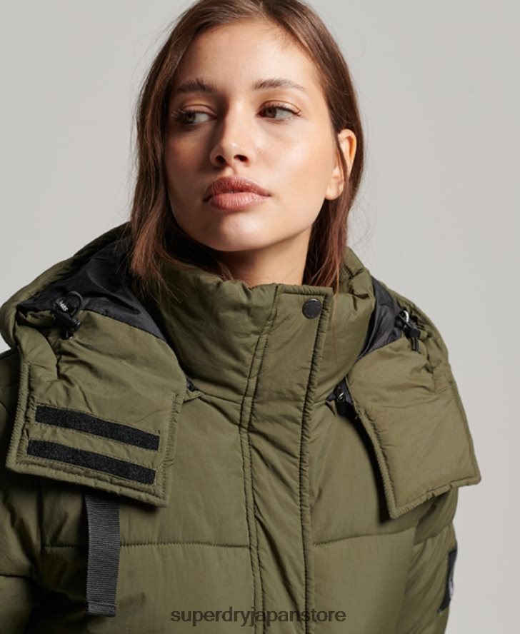 エクスペディション コクーン パデッドコート 女性 Superdry 衣類 カーキ 2J62PZ3644