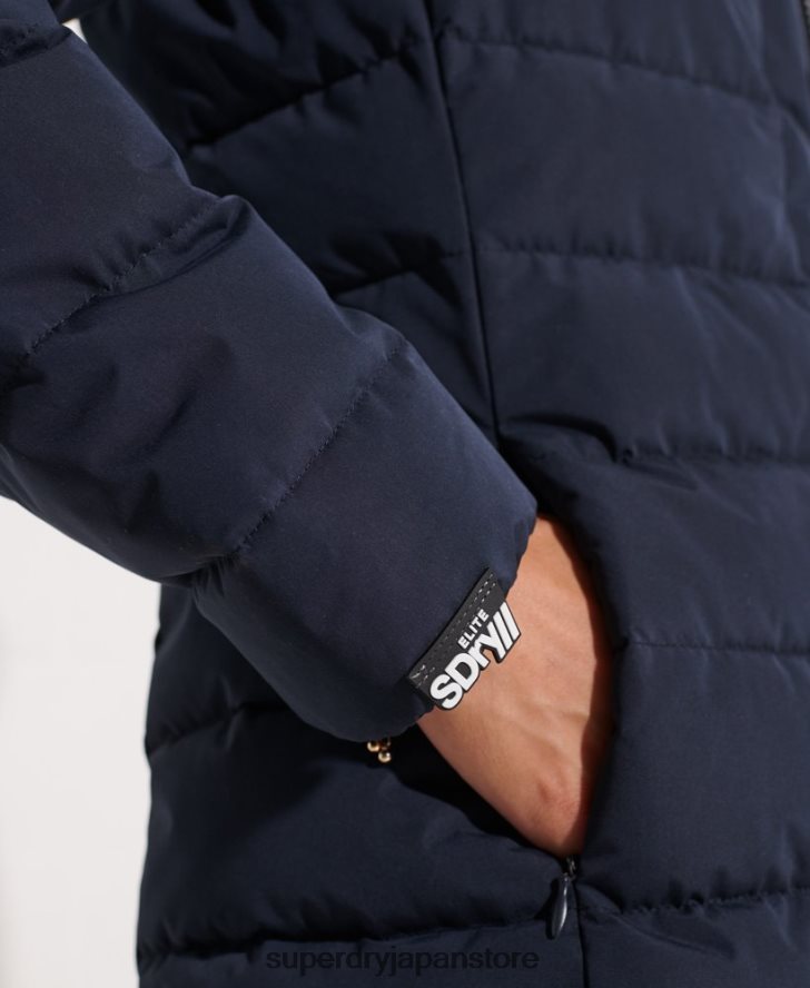 北極トールフグコート 女性 Superdry 衣類 海軍 2J62PZ3646