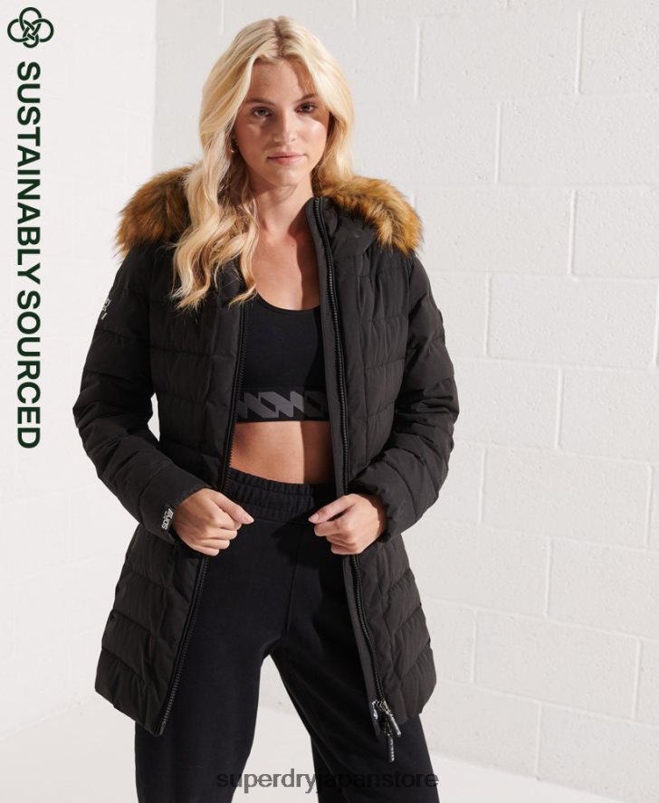 北極トールフグコート 女性 Superdry 衣類 黒 2J62PZ3647