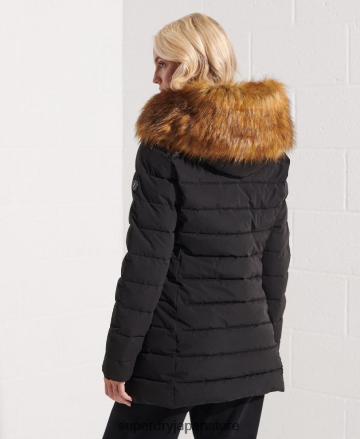 北極トールフグコート 女性 Superdry 衣類 黒 2J62PZ3647