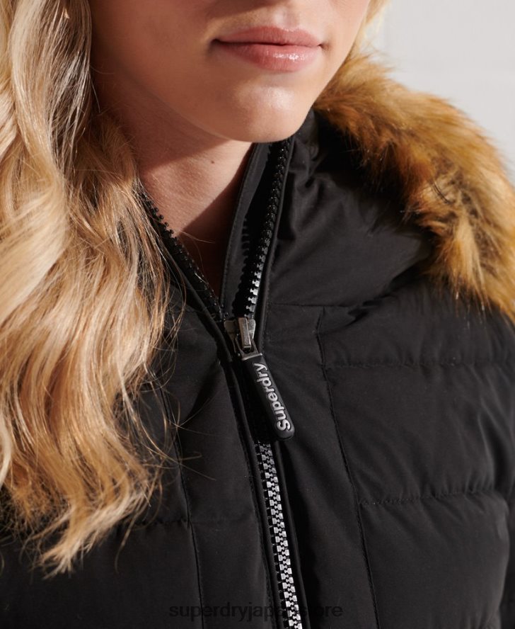 北極トールフグコート 女性 Superdry 衣類 黒 2J62PZ3647