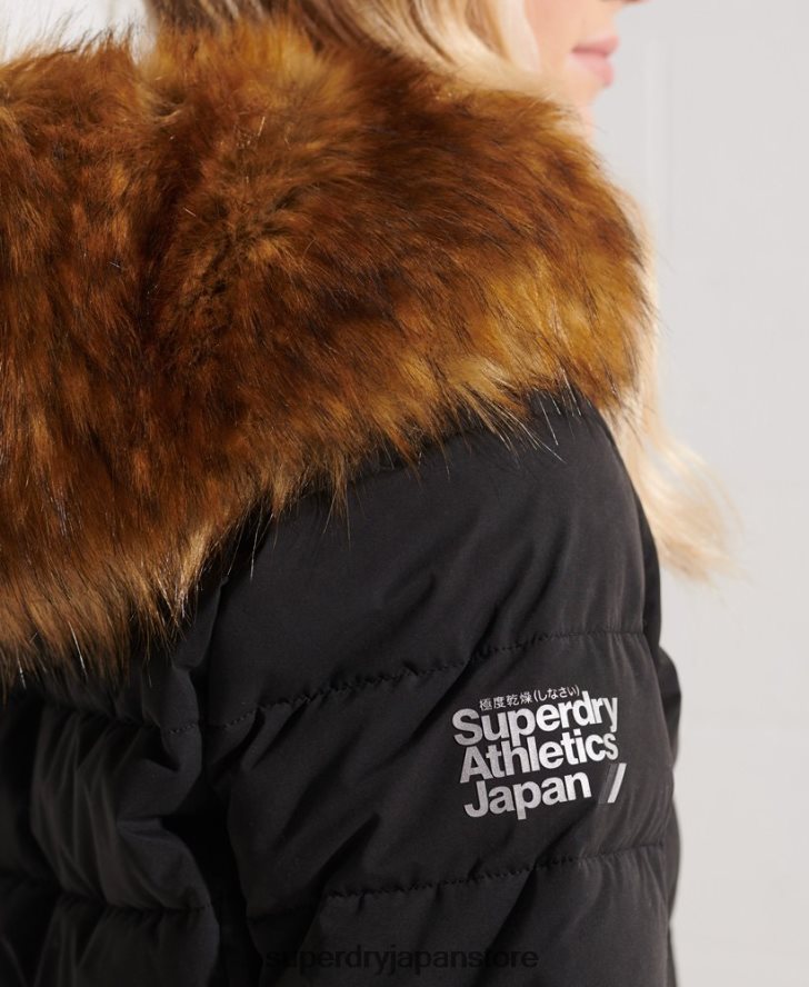 北極トールフグコート 女性 Superdry 衣類 黒 2J62PZ3647