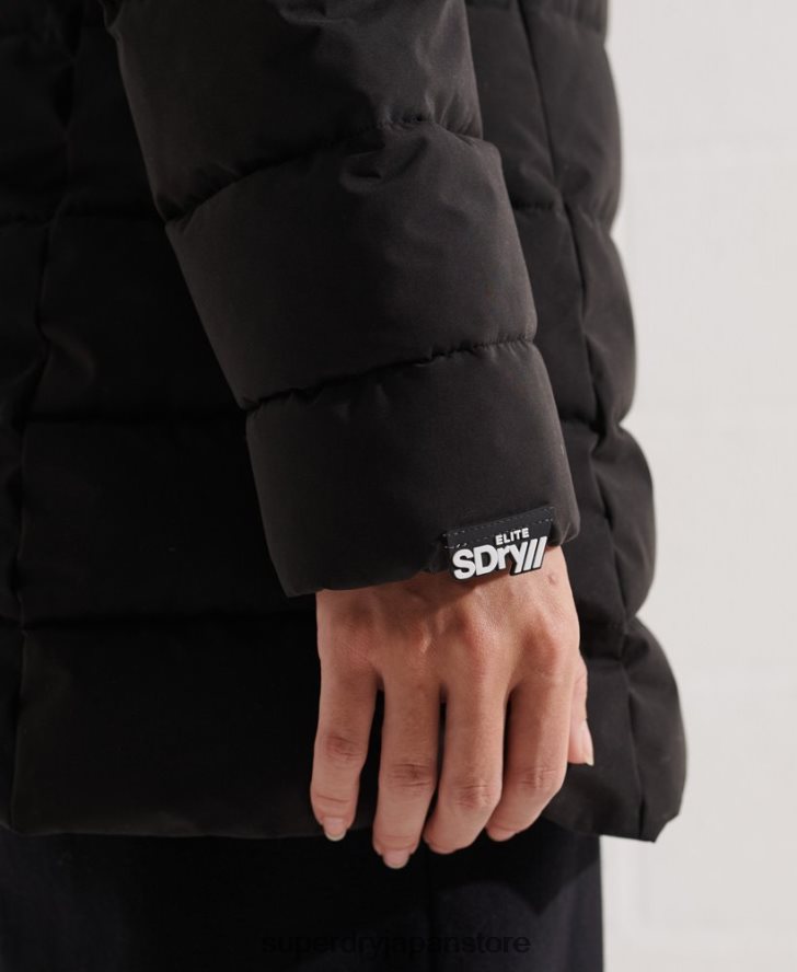 北極トールフグコート 女性 Superdry 衣類 黒 2J62PZ3647