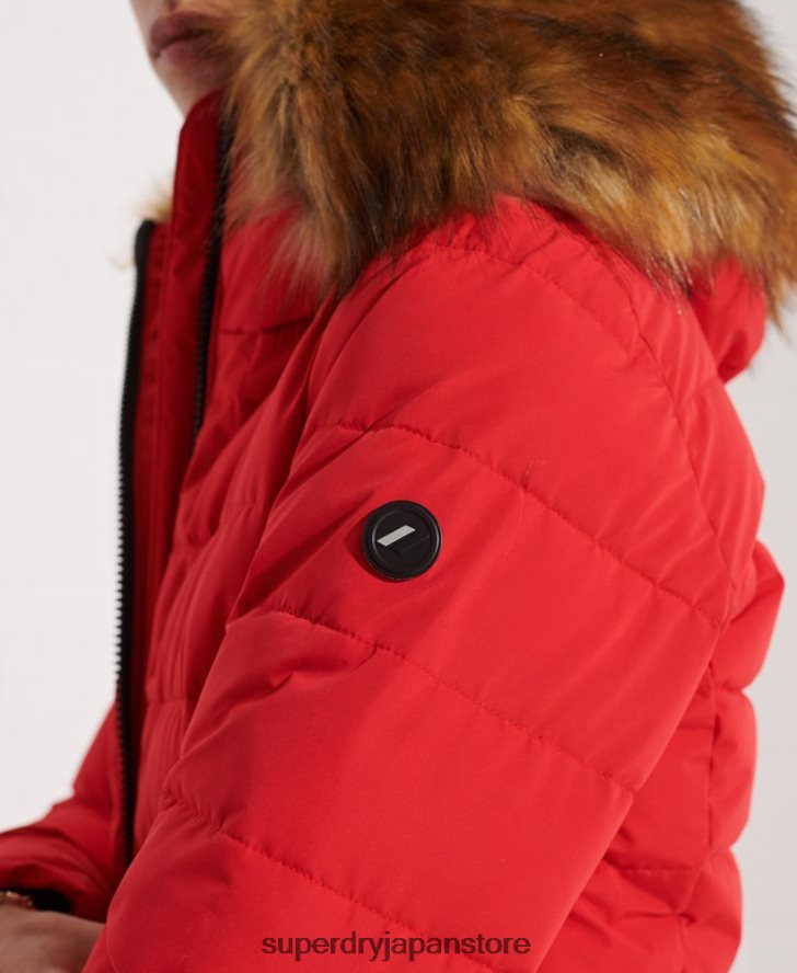 北極トールフグコート 女性 Superdry 衣類 赤 2J62PZ3648
