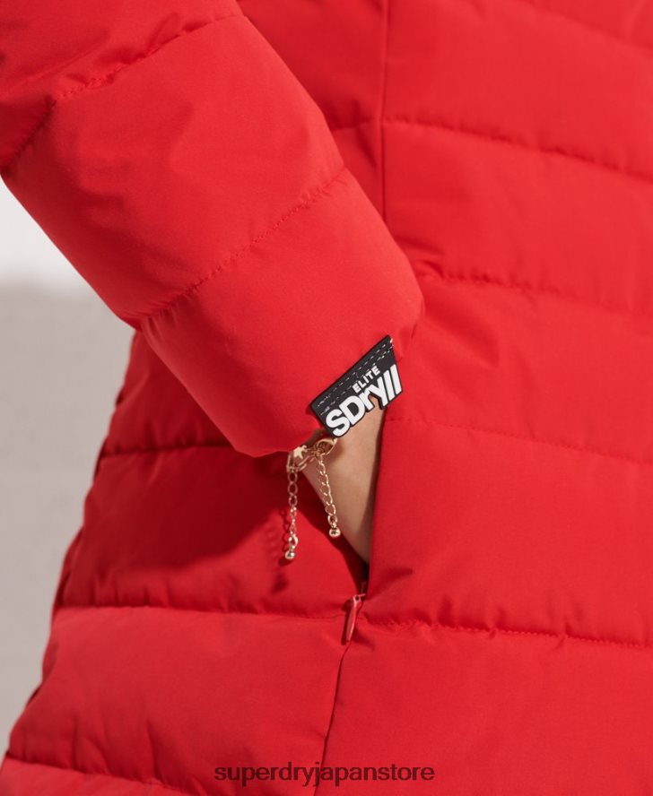 北極トールフグコート 女性 Superdry 衣類 赤 2J62PZ3648