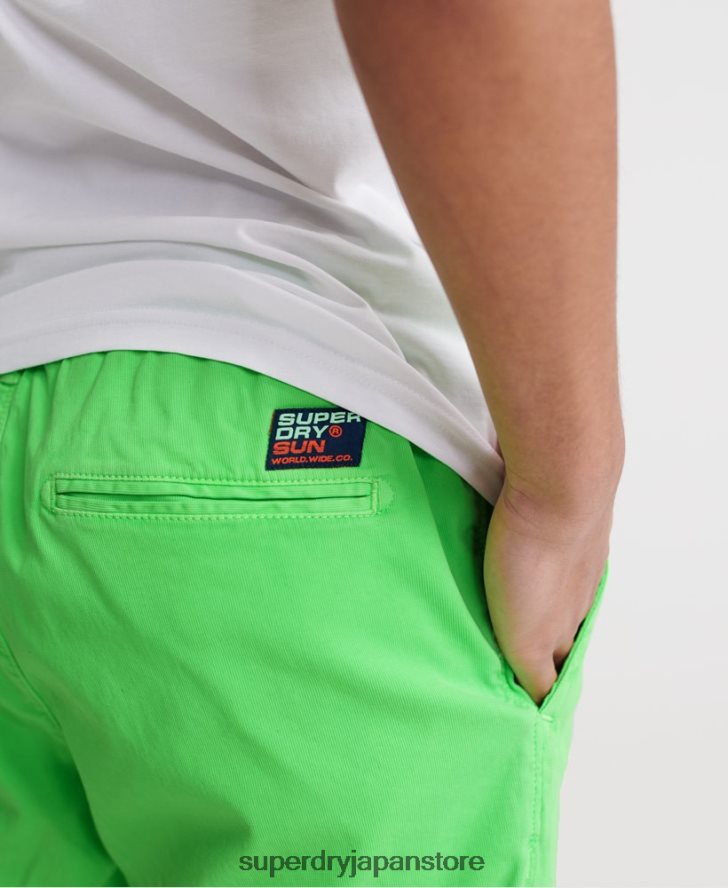日焼けしたチノショーツ 男性 Superdry 衣類 緑 2J62PZ364