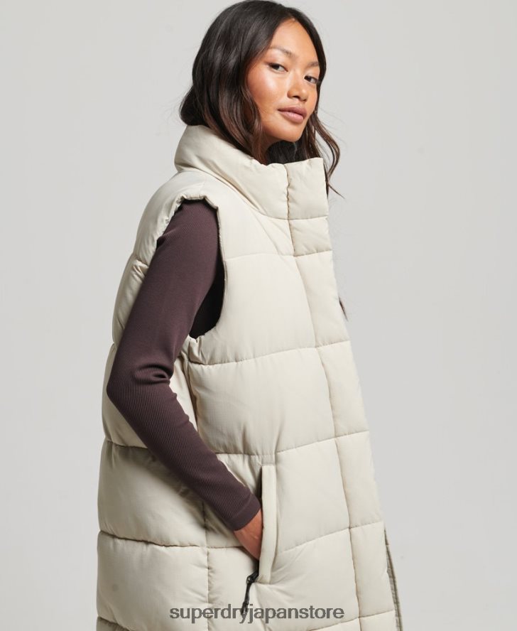 リップストップ延縄パファージレ 女性 Superdry 衣類 ベージュ 2J62PZ3651