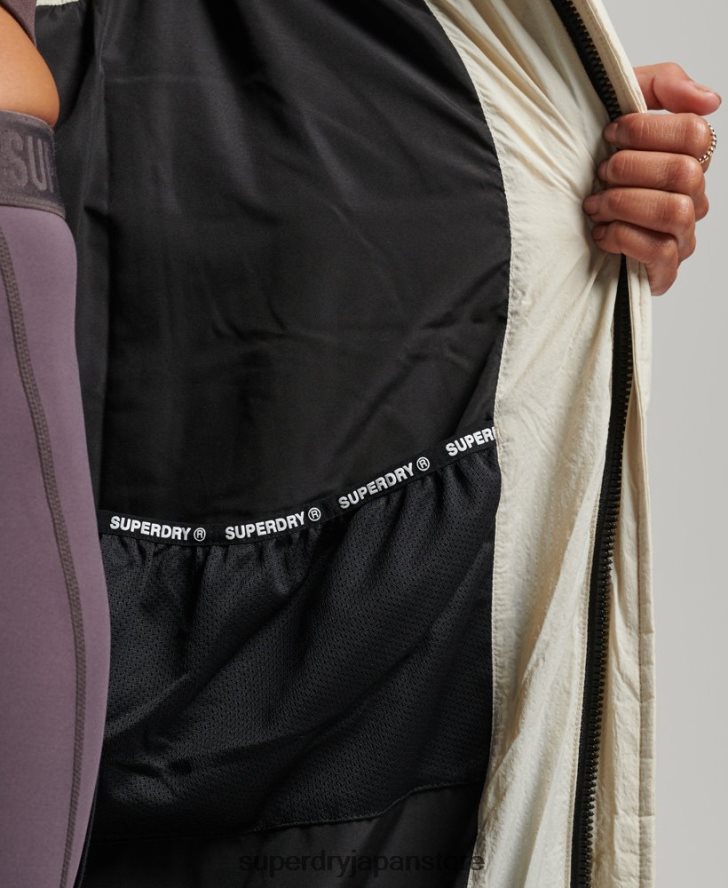 リップストップ延縄パファージレ 女性 Superdry 衣類 ベージュ 2J62PZ3651