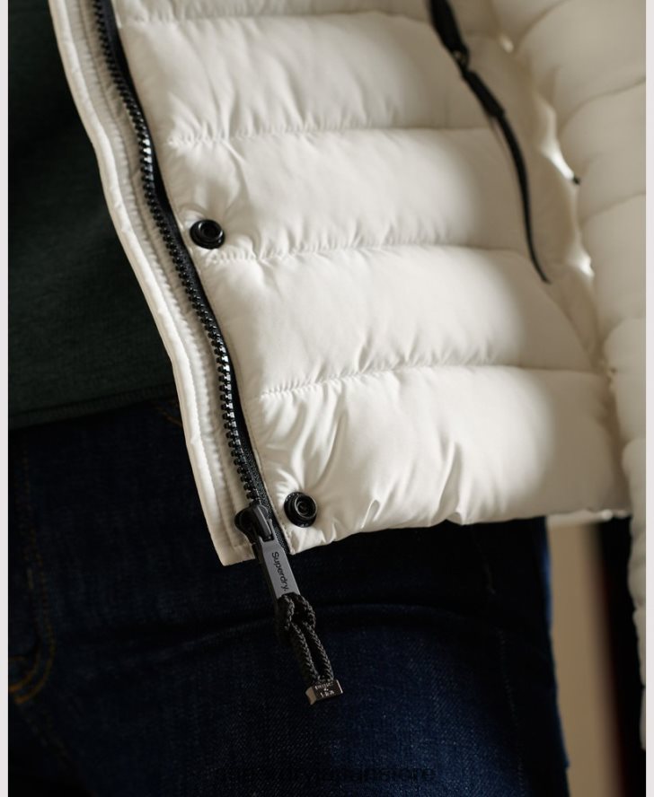 クラシック フェイクファー フジ ジャケット 女性 Superdry 衣類 白 2J62PZ3652