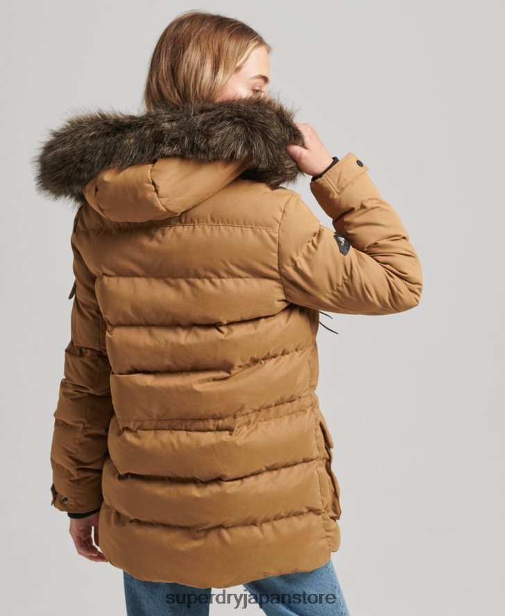 マイクロファイバーエクスペディションパーカージャケット 女性 Superdry 衣類 茶色 2J62PZ3654