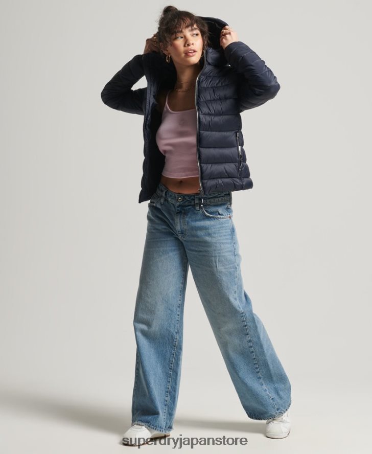 クラシックフジパファージャケット 女性 Superdry 衣類 海軍 2J62PZ3657