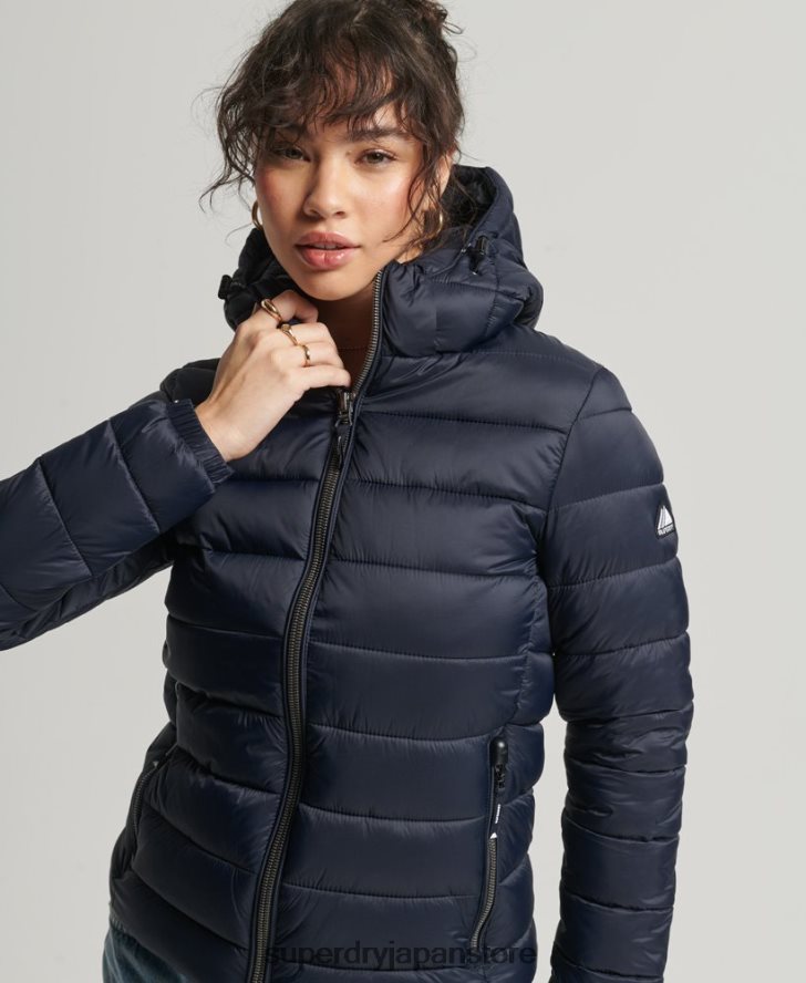 クラシックフジパファージャケット 女性 Superdry 衣類 海軍 2J62PZ3657