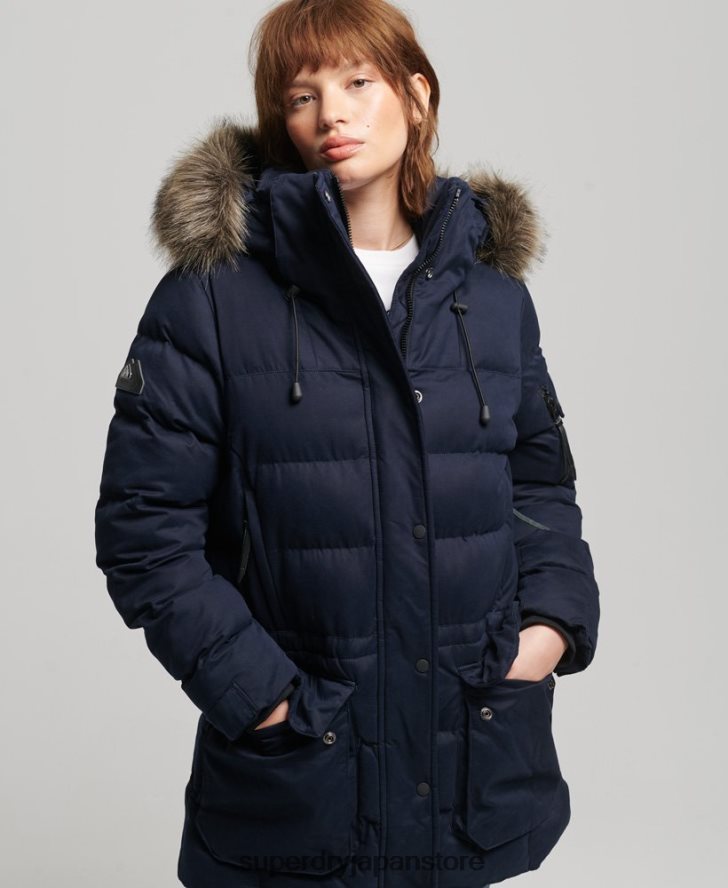マイクロファイバーエクスペディションパーカージャケット 女性 Superdry 衣類 海軍 2J62PZ3658