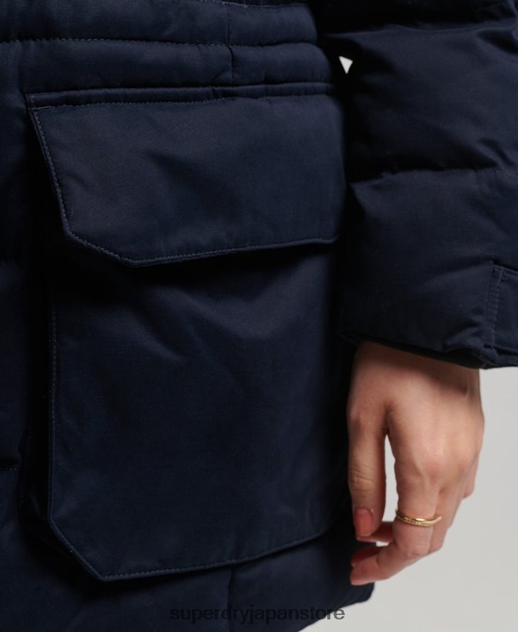 マイクロファイバーエクスペディションパーカージャケット 女性 Superdry 衣類 海軍 2J62PZ3658