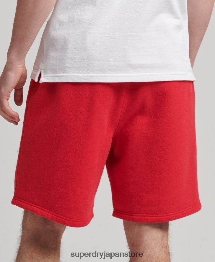 コードアップリケスウェットショーツ 男性 Superdry 衣類 赤 2J62PZ366