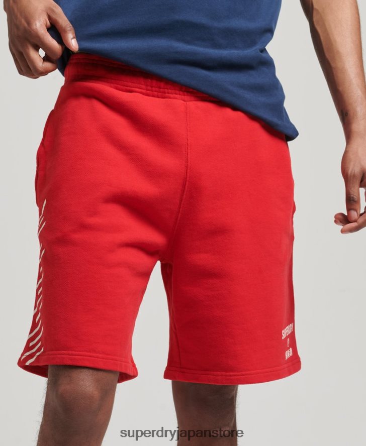 コードコアスポーツショーツ 男性 Superdry 衣類 赤 2J62PZ367