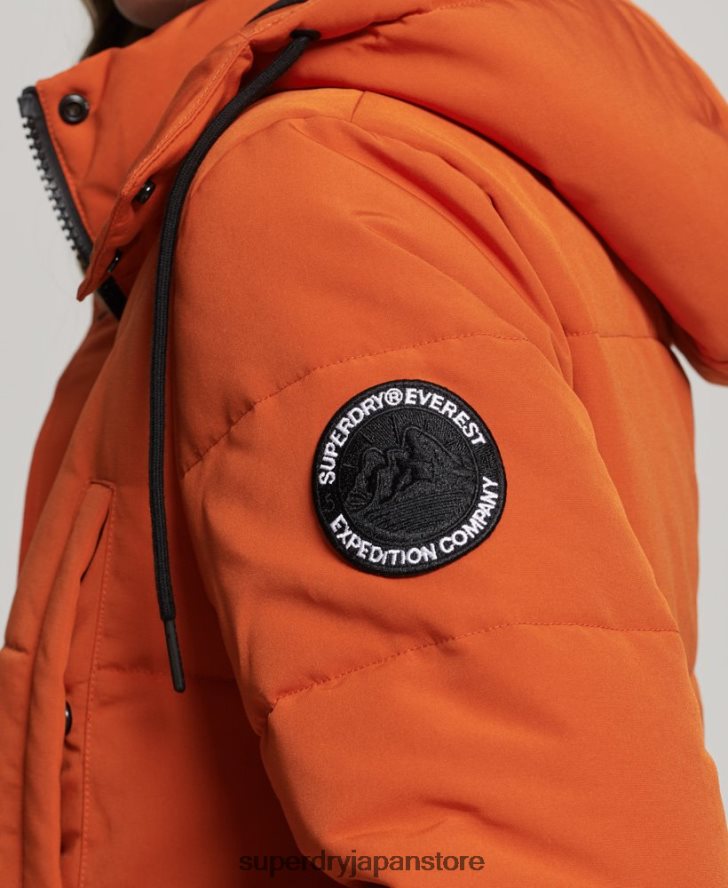 エベレスト延縄用フグコート 女性 Superdry 衣類 オレンジ 2J62PZ3673