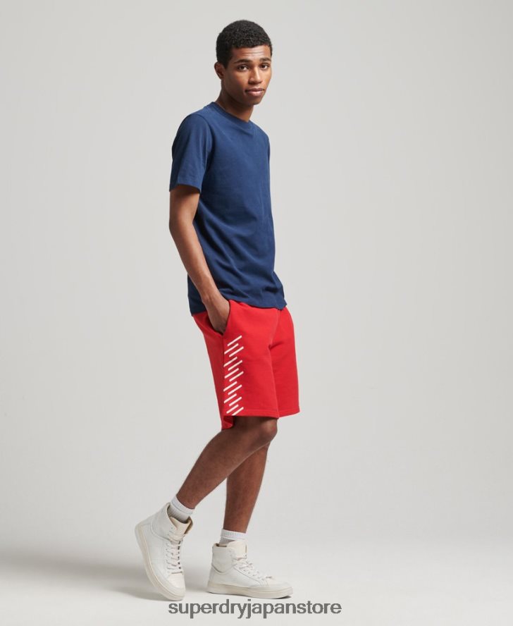 コードコアスポーツショーツ 男性 Superdry 衣類 赤 2J62PZ367