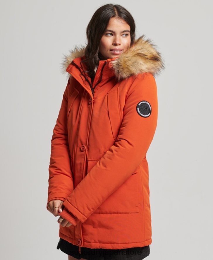 エベレストパーカーコート 女性 Superdry 衣類 オレンジ 2J62PZ3684