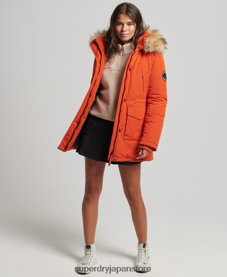エベレストパーカーコート 女性 Superdry 衣類 オレンジ 2J62PZ3684