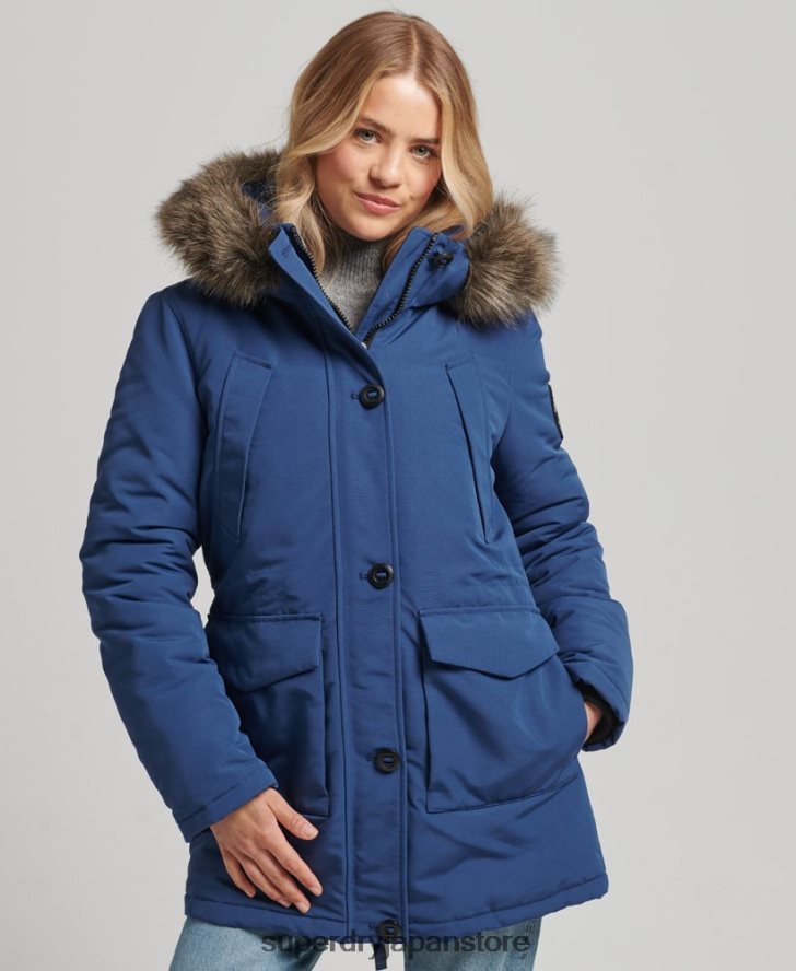 エベレストパーカーコート 女性 Superdry 衣類 海軍 2J62PZ3685