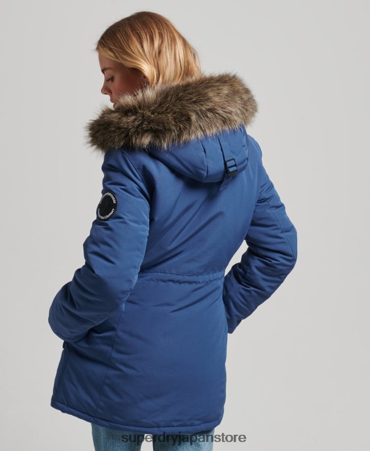 エベレストパーカーコート 女性 Superdry 衣類 海軍 2J62PZ3685