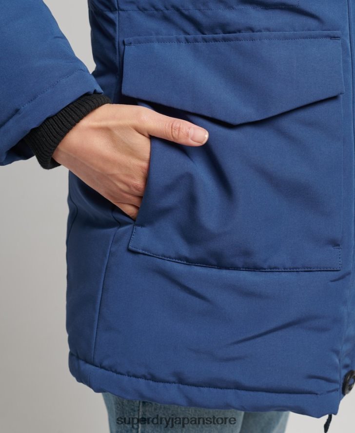エベレストパーカーコート 女性 Superdry 衣類 海軍 2J62PZ3685