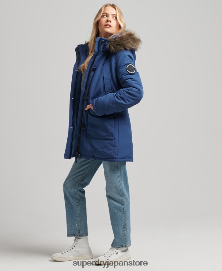 エベレストパーカーコート 女性 Superdry 衣類 海軍 2J62PZ3685