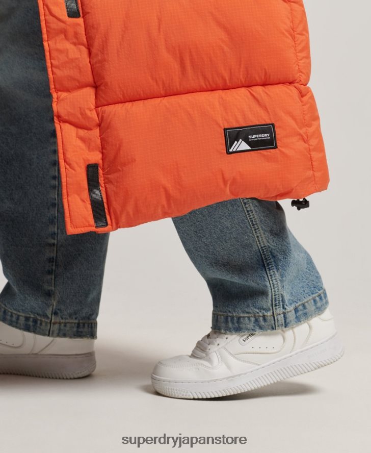 リップストップ延縄パファージレ 女性 Superdry 衣類 オレンジ 2J62PZ3695
