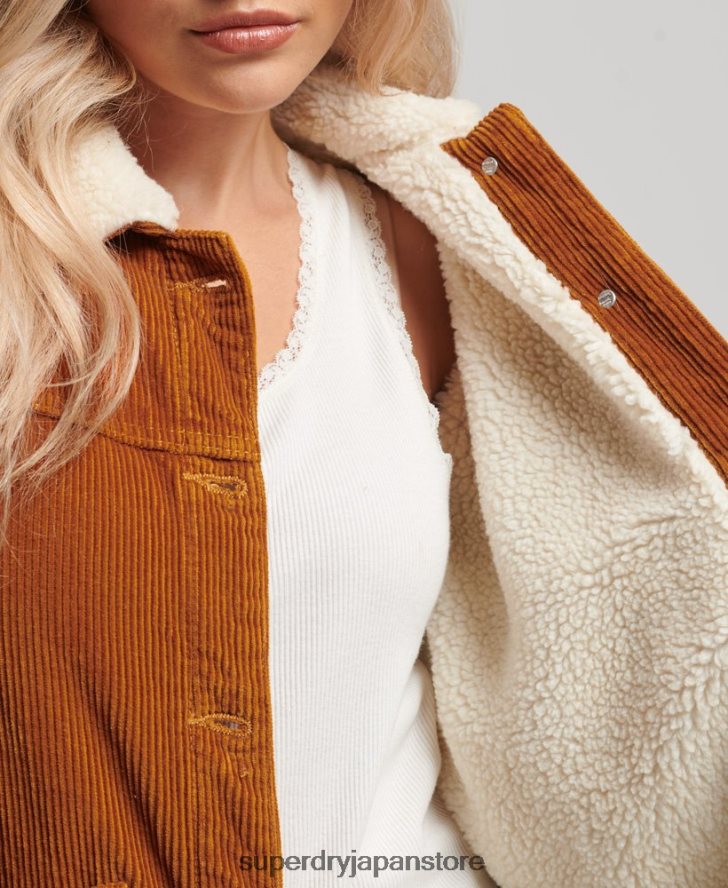 コード雑用作業着ジャケット 女性 Superdry 衣類 オレンジ 2J62PZ3696