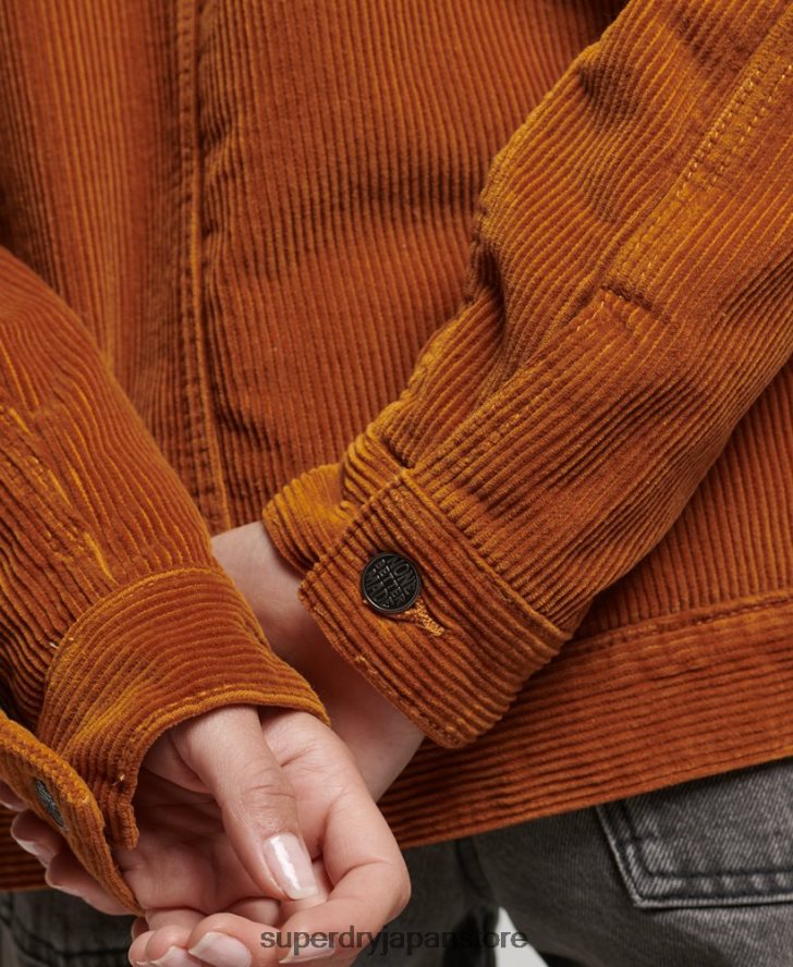 コード雑用作業着ジャケット 女性 Superdry 衣類 オレンジ 2J62PZ3696