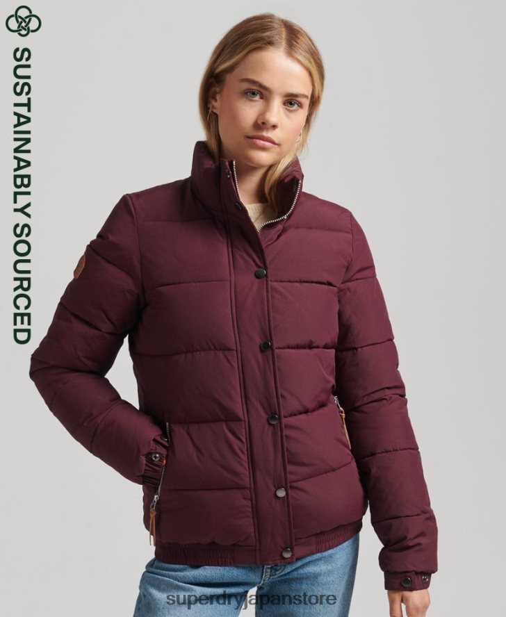 ヴィンテージマウンテンパファージャケット 女性 Superdry 衣類 赤 2J62PZ3697