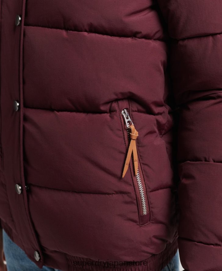 ヴィンテージマウンテンパファージャケット 女性 Superdry 衣類 赤 2J62PZ3697