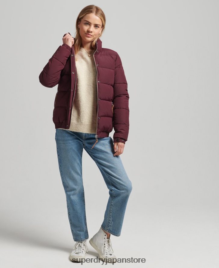 ヴィンテージマウンテンパファージャケット 女性 Superdry 衣類 赤 2J62PZ3697