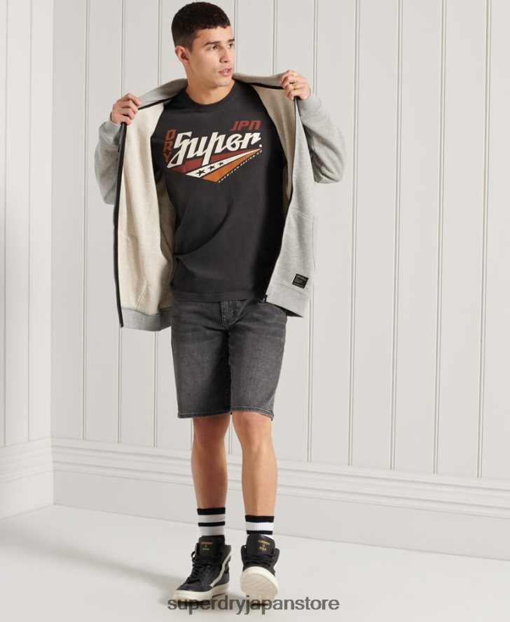 スリムショーツ 男性 Superdry 衣類 濃い灰色 2J62PZ369
