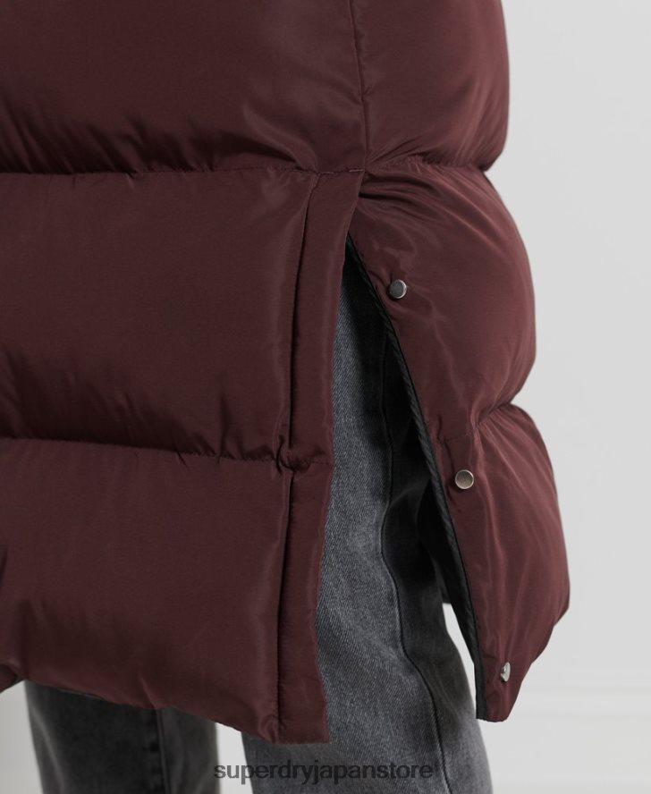 はえ縄羽毛布団コート 女性 Superdry 衣類 赤 2J62PZ3707