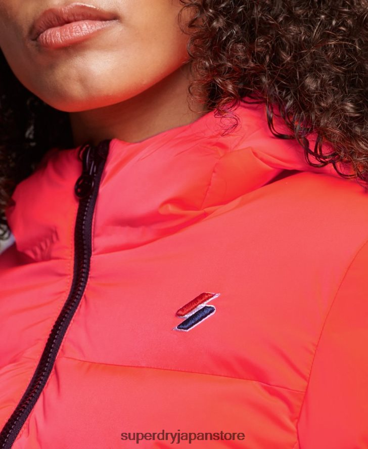 ヒートシールパッド入りジャケット 女性 Superdry 衣類 コーラル 2J62PZ3711