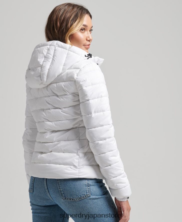 フード付きクラシックパファージャケット 女性 Superdry 衣類 白 2J62PZ3712