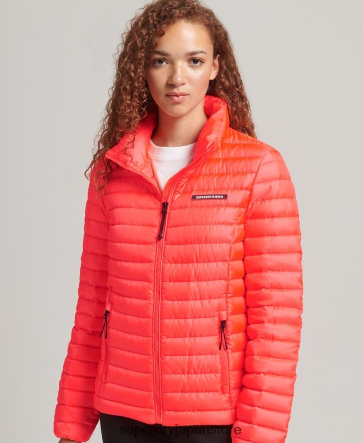 テックコアダウンジャケット 女性 Superdry 衣類 コーラル 2J62PZ3714