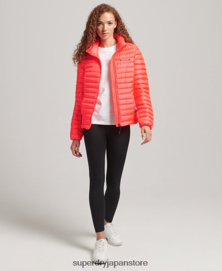テックコアダウンジャケット 女性 Superdry 衣類 コーラル 2J62PZ3714