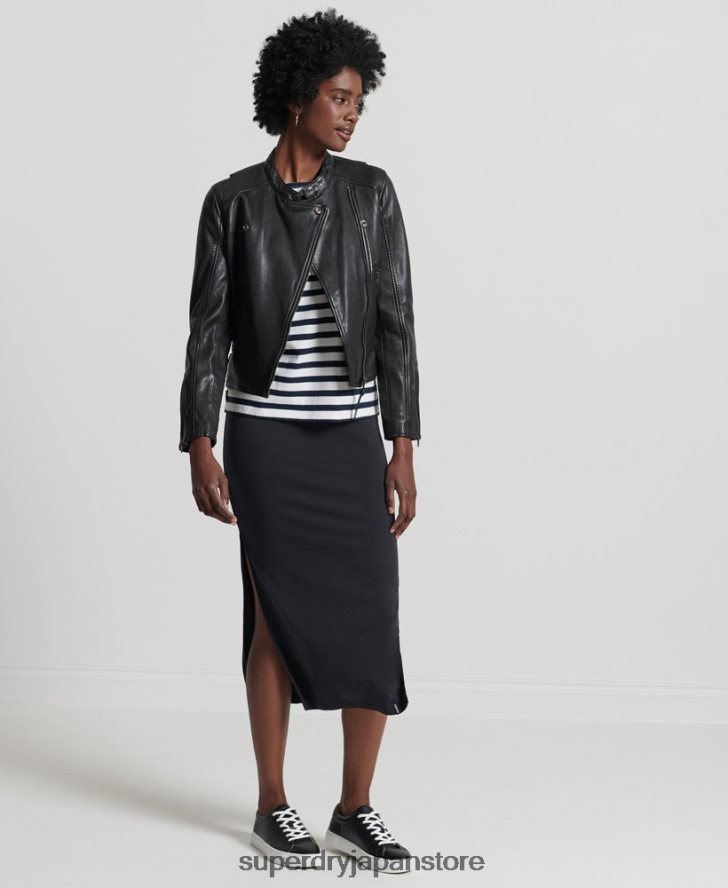 クラシックレザーレーサージャケット 女性 Superdry 衣類 黒 2J62PZ3717