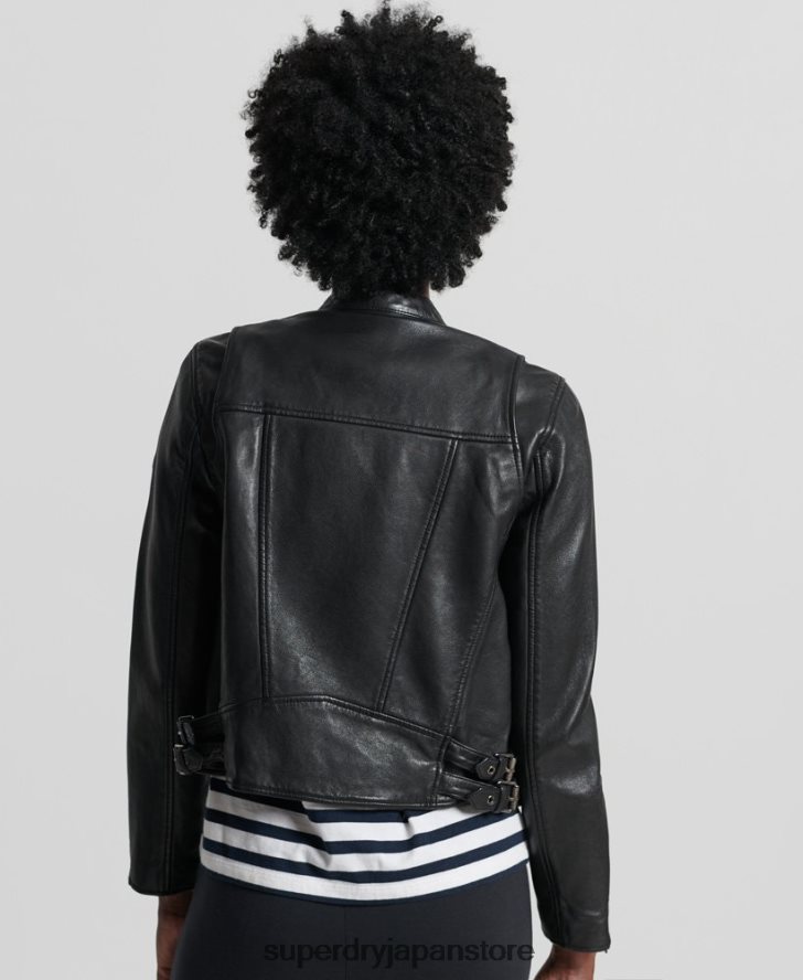 クラシックレザーレーサージャケット 女性 Superdry 衣類 黒 2J62PZ3717