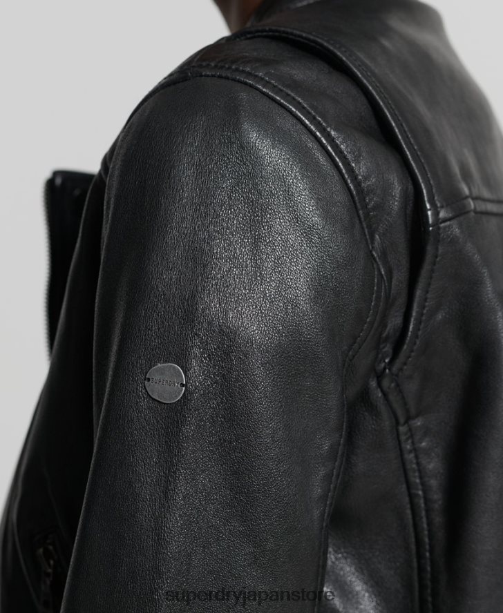 クラシックレザーレーサージャケット 女性 Superdry 衣類 黒 2J62PZ3717
