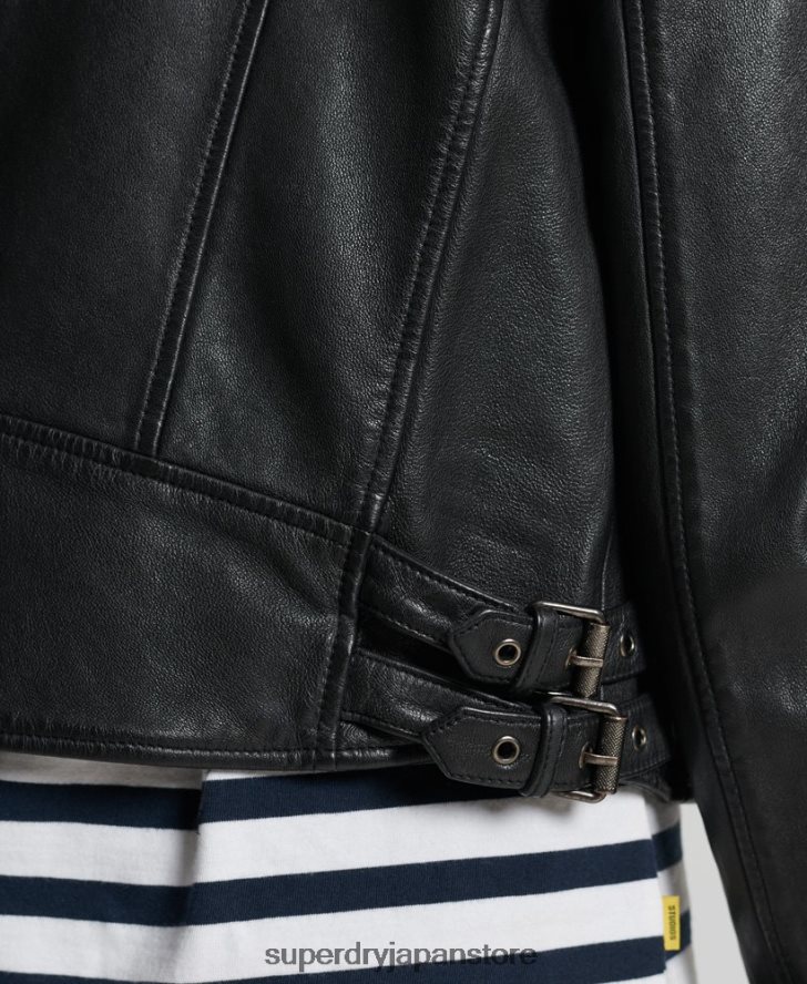 クラシックレザーレーサージャケット 女性 Superdry 衣類 黒 2J62PZ3717